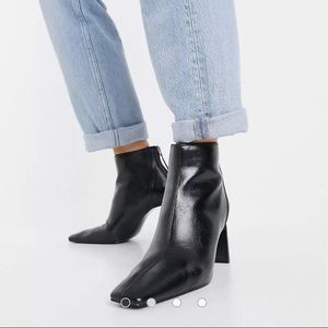 Mango heeled boots in black